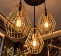 Lampa wisząca 3xE27 GEO GOLD