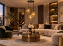 Lampa wisząca 3xE27 GEO GOLD