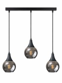 Lampa wisząca 3xE27 LACRIMA SMOKY BLACK