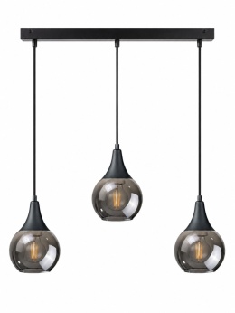 Lampa wisząca 3xE27 LACRIMA SMOKY BLACK
