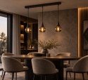 Lampa wisząca 3xE27 LACRIMA SMOKY BLACK