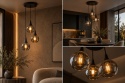 Lampa wisząca 3xE27 LACRIMA SMOKY BLACK
