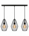 Lampa wisząca 3xE27 LEX BLACK