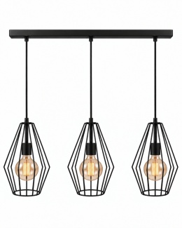 Lampa wisząca 3xE27 LEX BLACK