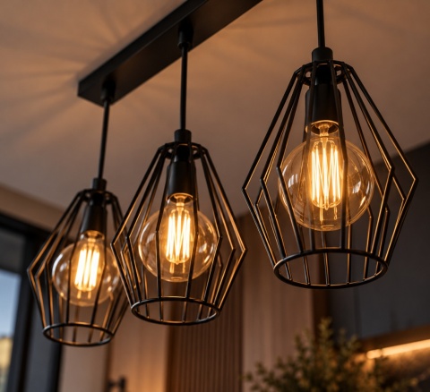 Lampa wisząca 3xE27 LEX BLACK