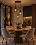 Lampa wisząca 3xE27 LEX BLACK