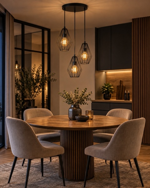 Lampa wisząca 3xE27 LEX BLACK