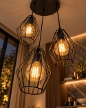 Lampa wisząca 3xE27 LEX BLACK