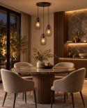 Lampa wisząca 3xE27 LEX BLACK