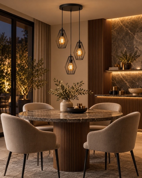 Lampa wisząca 3xE27 LEX BLACK