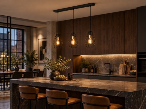 Lampa wisząca 3xE27 LEX GOLD