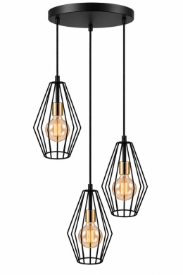 Lampa wisząca 3xE27 LEX GOLD