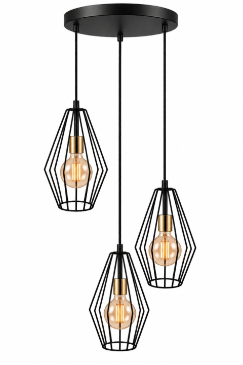 Lampa wisząca 3xE27 LEX GOLD