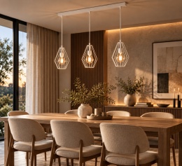 Lampa wisząca 3xE27 LEX WHITE