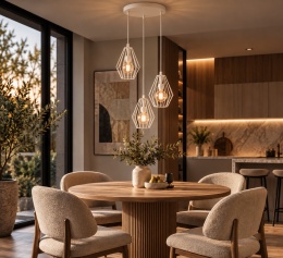 Lampa wisząca 3xE27 LEX WHITE