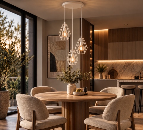 Lampa wisząca 3xE27 LEX WHITE