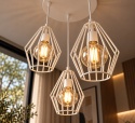 Lampa wisząca 3xE27 LEX WHITE