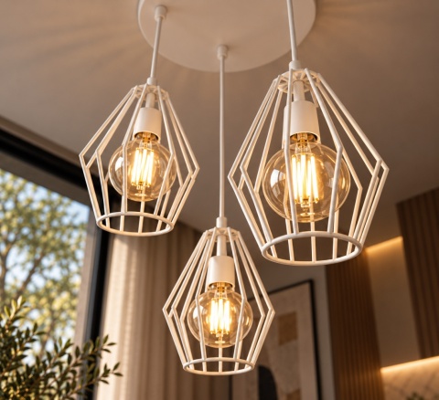 Lampa wisząca 3xE27 LEX WHITE