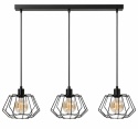 Lampa wisząca 3xE27 LUNA BLACK