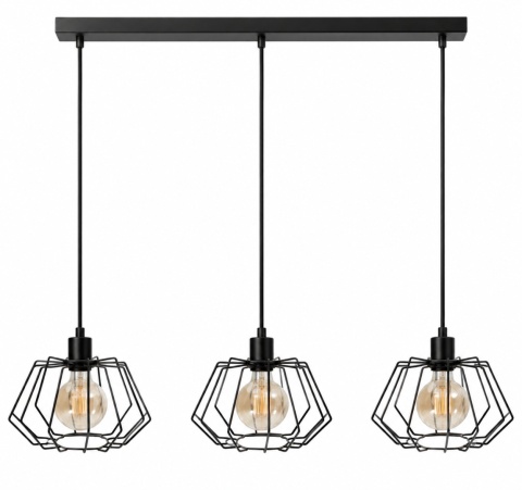 Lampa wisząca 3xE27 LUNA BLACK