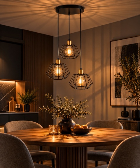 Lampa wisząca 3xE27 LUNA GOLD