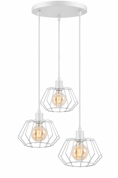 Lampa wisząca 3xE27 LUNA WHITE