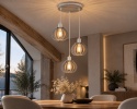Lampa wisząca 3xE27 NICOLETA GREY 836