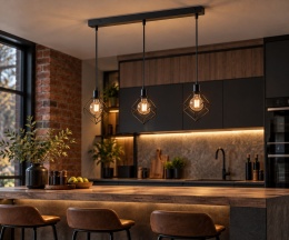 Lampa wisząca 3xE27 RUBEN BLACK