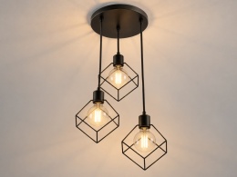 Lampa wisząca 3xE27 RUBEN BLACK