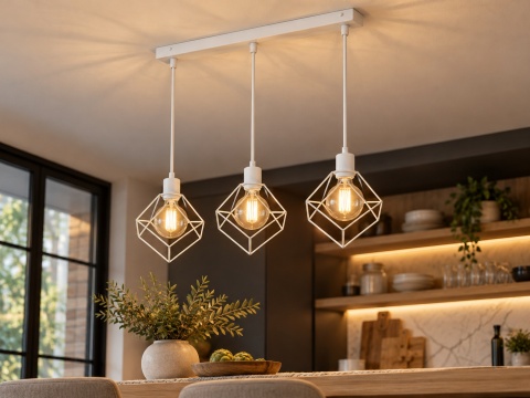 Lampa wisząca 3xE27 RUBEN WHITE