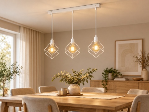 Lampa wisząca 3xE27 RUBEN WHITE