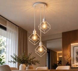 Lampa wisząca 3xE27 RUBEN WHITE
