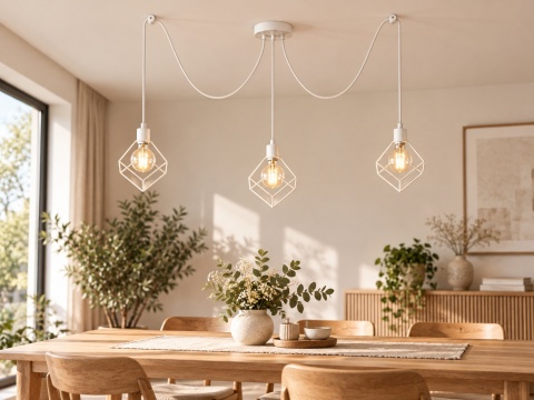 Lampa wisząca 3xE27 RUBEN WHITE