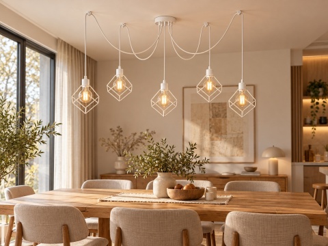 Lampa wisząca 3xE27 RUBEN WHITE