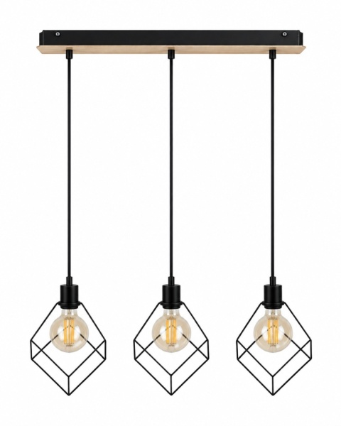 Lampa wisząca 3xE27 RUBEN WOOD