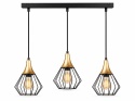 Lampa wisząca 3xE27 SELENE BLACK/GOLD