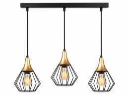 Lampa wisząca 3xE27 SELENE BLACK/GOLD