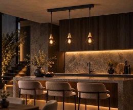 Lampa wisząca 3xE27 SELENE BLACK/GOLD