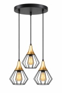 Lampa wisząca 3xE27 SELENE BLACK/GOLD