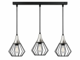 Lampa wisząca 3xE27 SELENE BLACK/SILVER