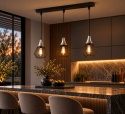 Lampa wisząca 3xE27 SELENE BLACK/SILVER