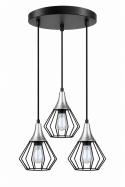 Lampa wisząca 3xE27 SELENE BLACK/SILVER