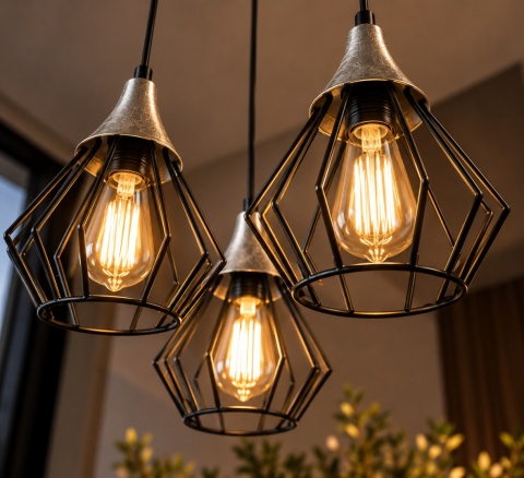 Lampa wisząca 3xE27 SELENE BLACK/SILVER