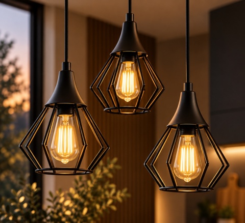 Lampa wisząca 3xE27 SELENE BLACK
