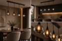 Lampa wisząca 4xE27 LACRIMA SMOKY BLACK