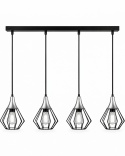 Lampa wisząca 4xE27 SELENE BLACK/SILVER