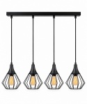 Lampa wisząca 4xE27 SELENE BLACK