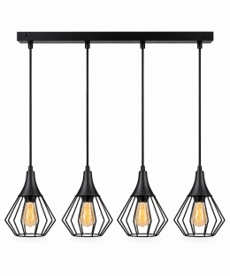 Lampa wisząca 4xE27 SELENE BLACK
