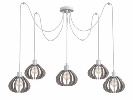 Lampa wisząca 5xE27 NICOLETA GREY 839