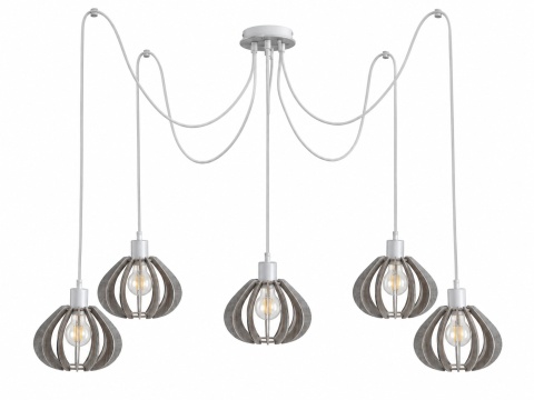 Lampa wisząca 5xE27 NICOLETA GREY 839